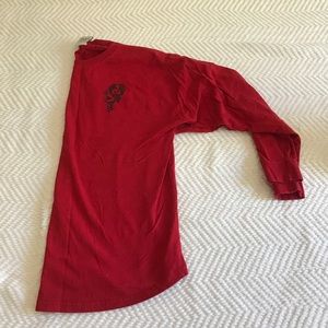 Red Oversized Long Sleeve Ohio State/Buckeye Shirt